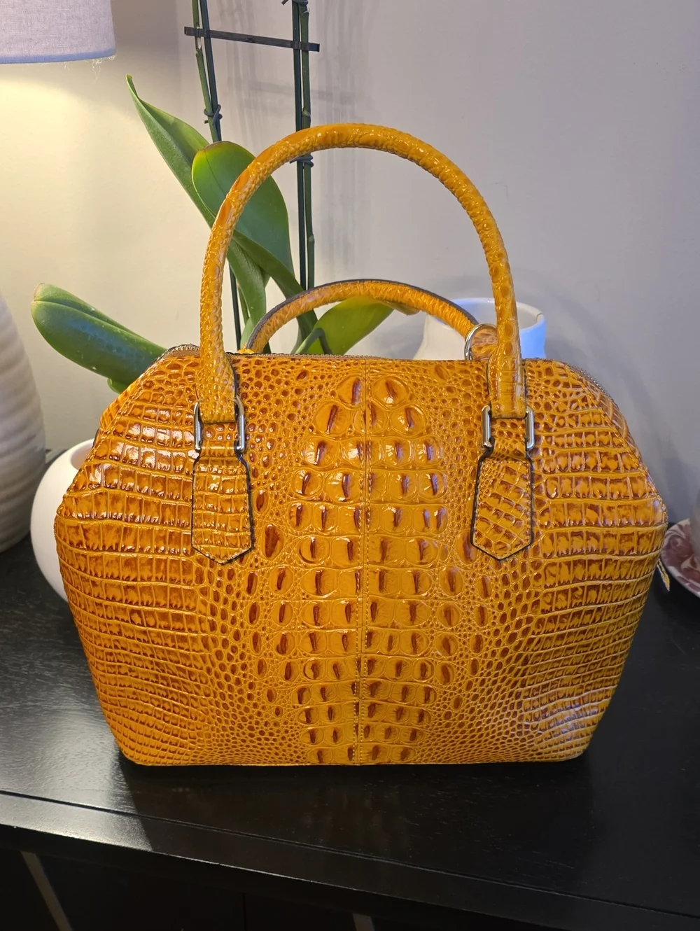 Vicenzo Leather Dome Satchel